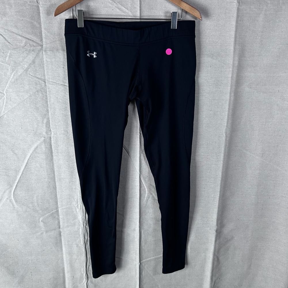 Under Armour ColdGear Fitted Leggings Womens Large‎ Black Athletic Yoga Pants
